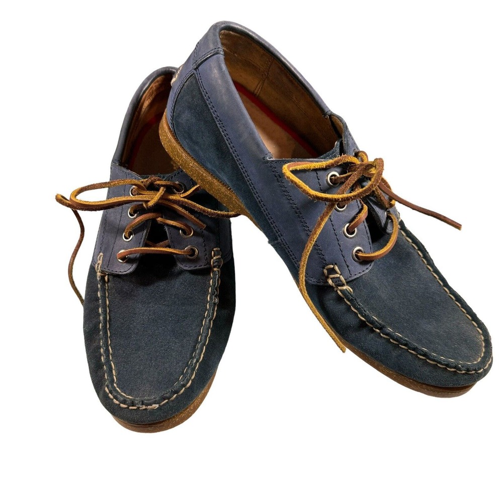 POLO RALPH LAUREN Blackley 4-EYE Navy Suede Boat Shoes Men's 9D